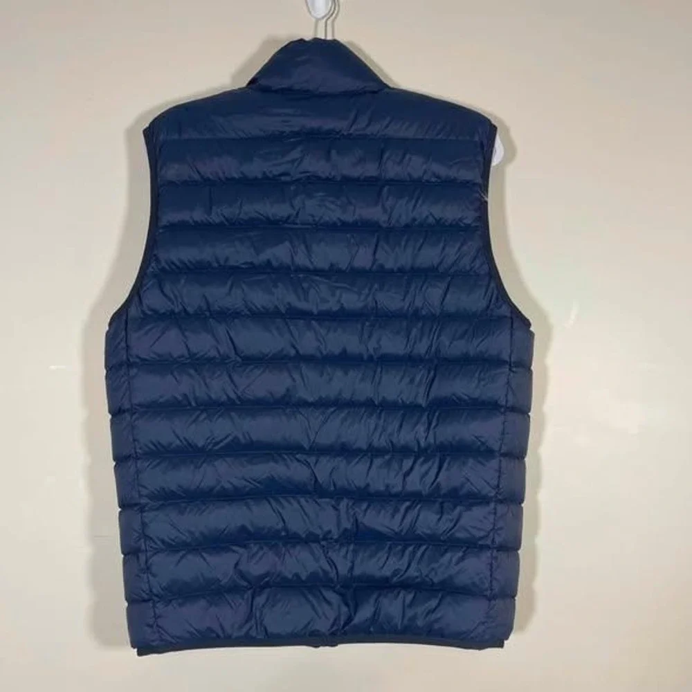 Polo Ralph Lauren Packable Down Vest Mens Medium Navy Blue Red Pony Preppy